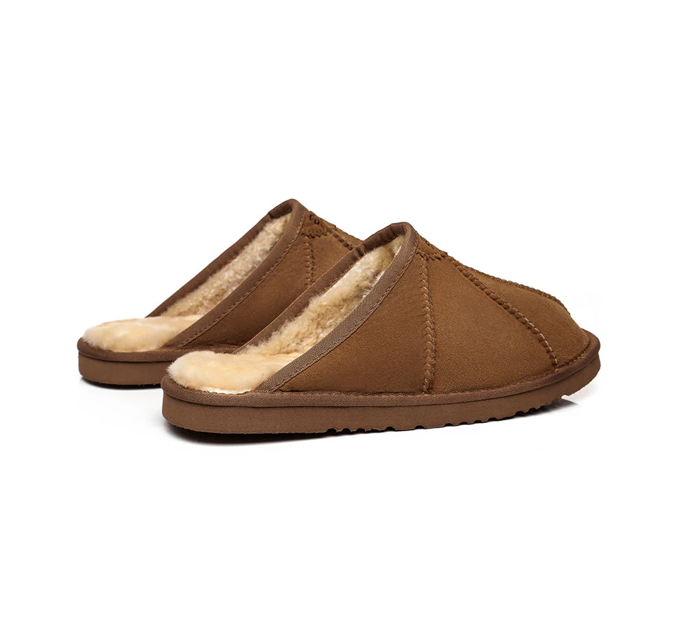 UGG Slippers Men Sheepskin Wool House Slippers Rafael Scuff - Image 8