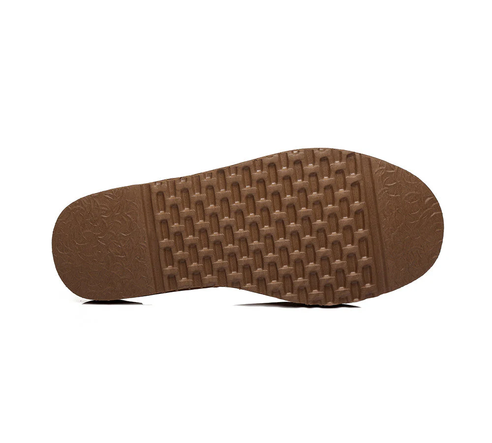 UGG Slippers Men Sheepskin Wool House Slippers Rafael Scuff - Image 9