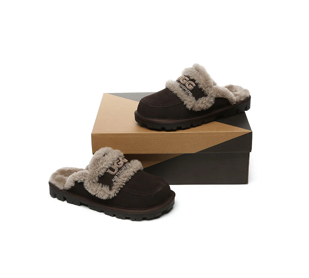 UGG Slippers Men Sheepskin Wool Large Size Rilee - Image 10