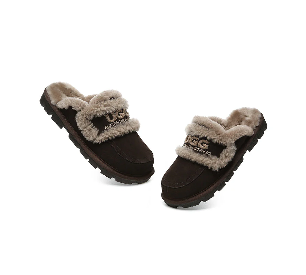 UGG Slippers Men Sheepskin Wool Large Size Rilee - Image 11