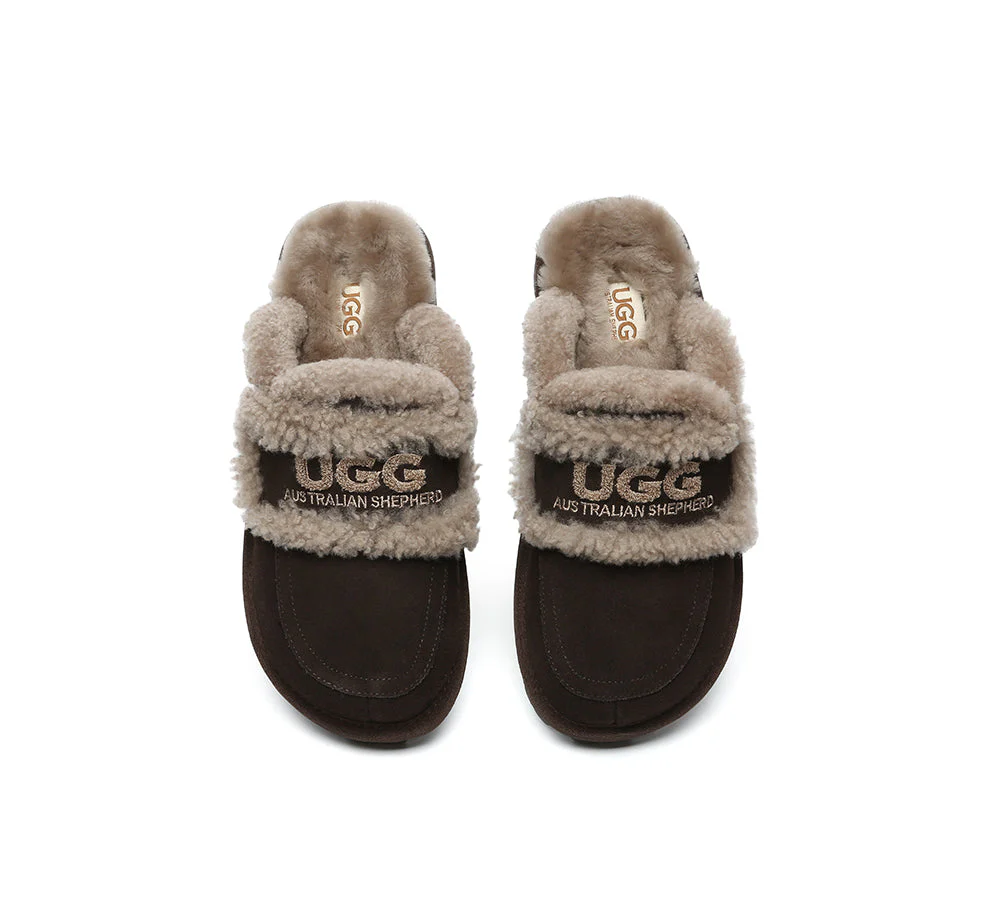 UGG Slippers Men Sheepskin Wool Large Size Rilee - Image 12