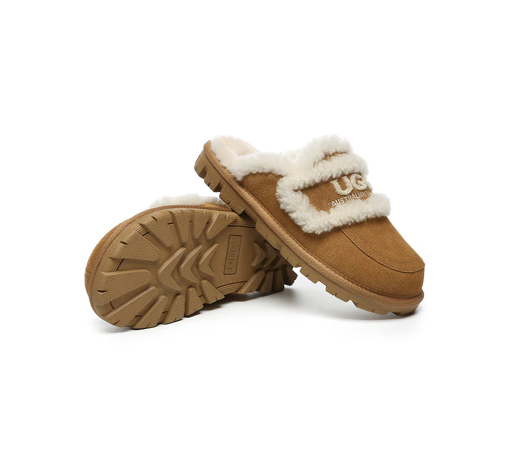 UGG Slippers Men Sheepskin Wool Large Size Rilee - Image 3
