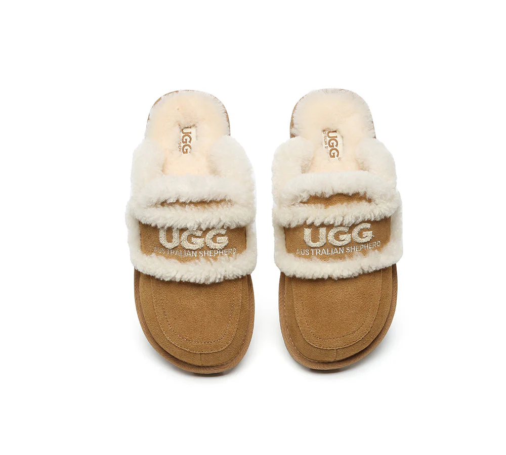 UGG Slippers Men Sheepskin Wool Large Size Rilee - Image 6