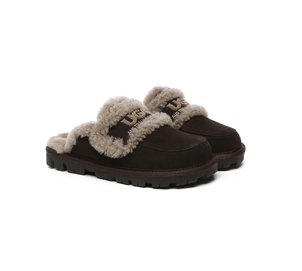 UGG Slippers Men Sheepskin Wool Large Size Rilee - Image 8