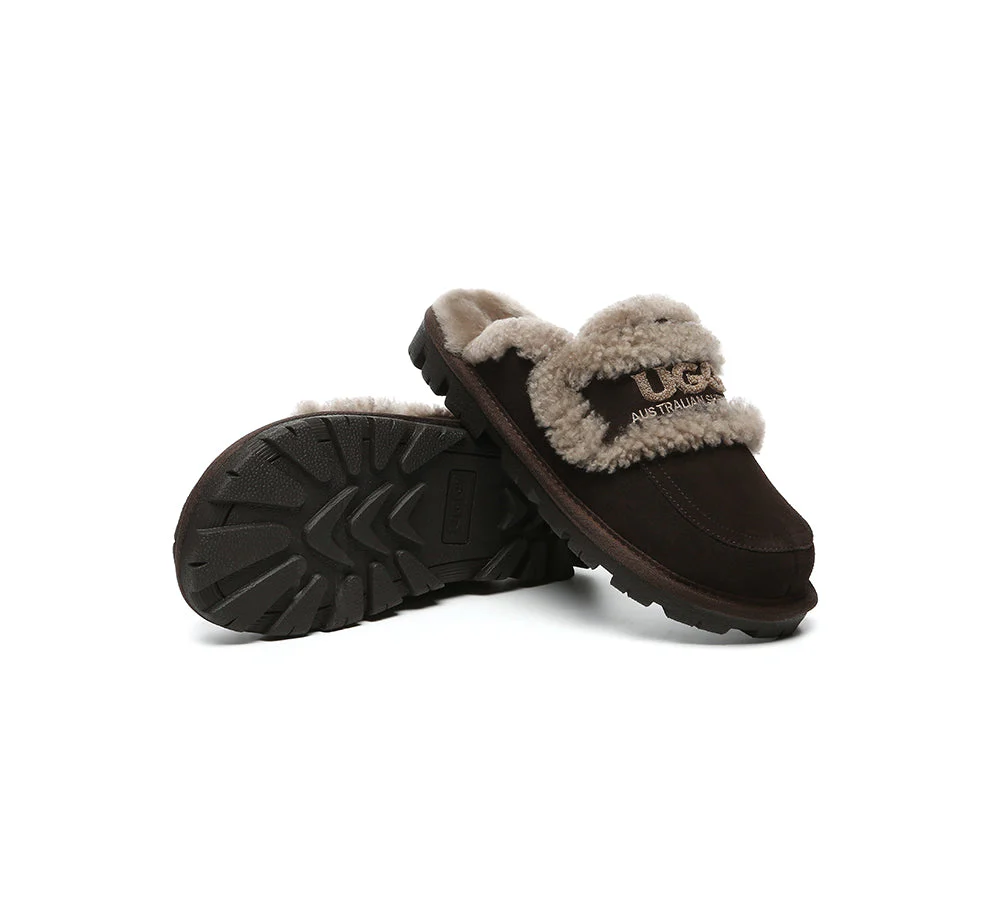 UGG Slippers Men Sheepskin Wool Large Size Rilee - Image 9