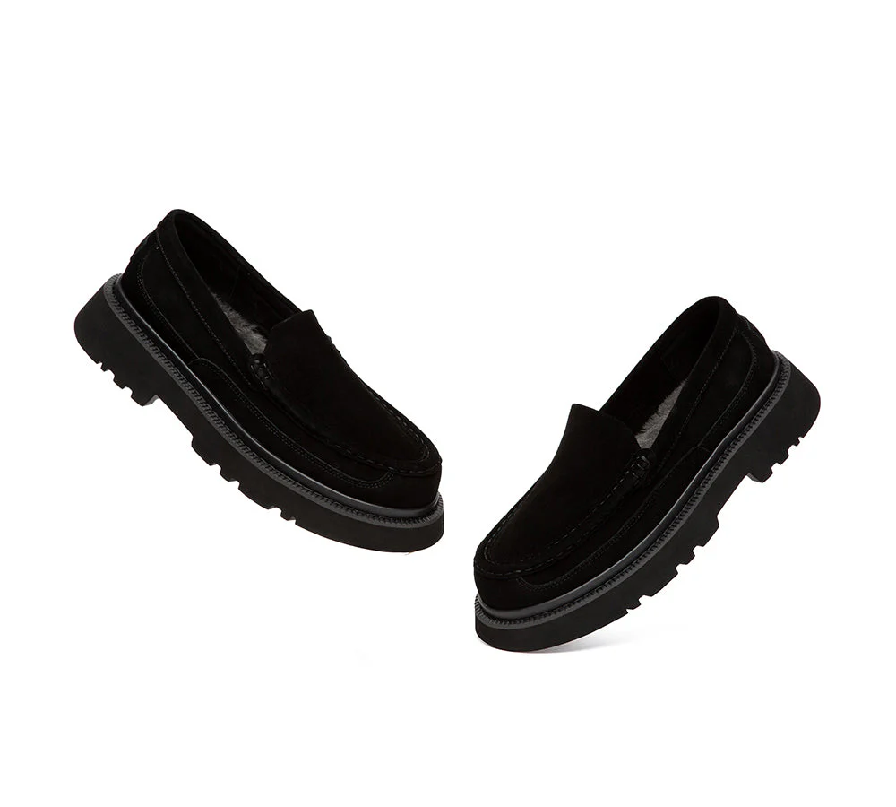 UGG Slippers Men Sheepskin Wool Loafers Zeric - Image 11