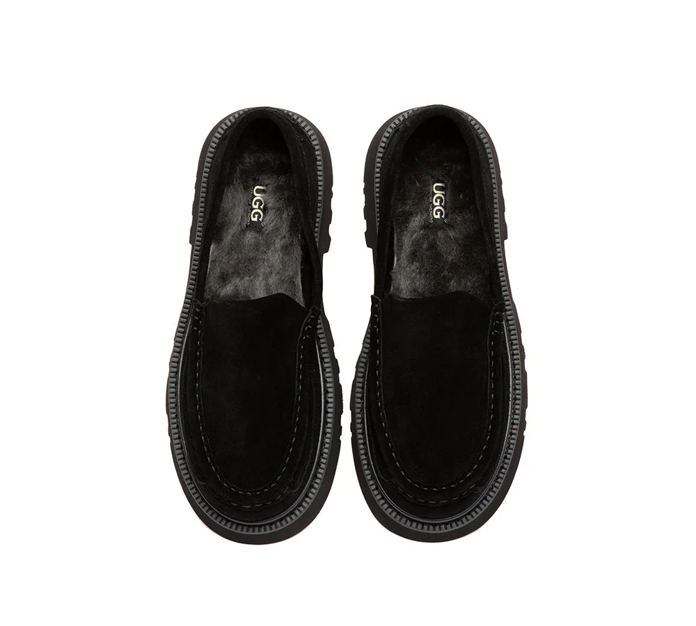 UGG Slippers Men Sheepskin Wool Loafers Zeric - Image 12