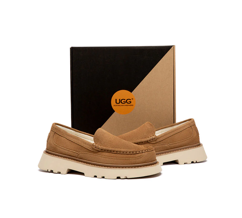 UGG Slippers Men Sheepskin Wool Loafers Zeric - Image 4
