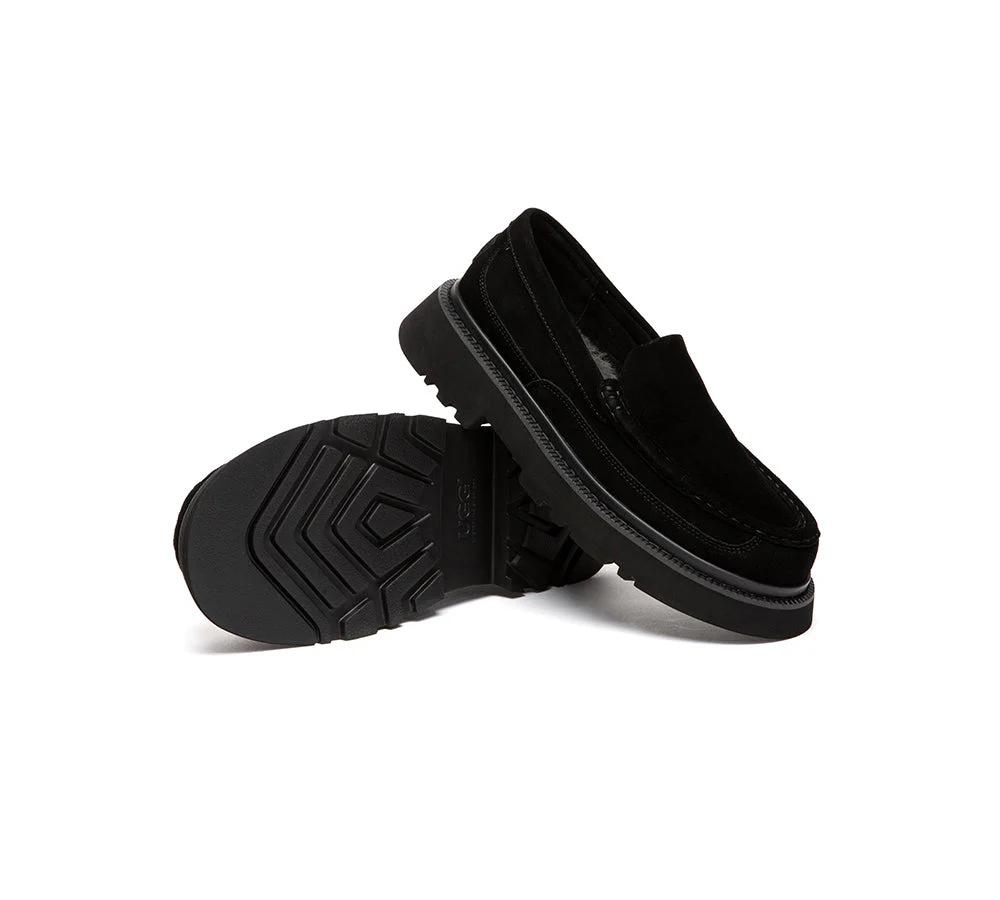 UGG Slippers Men Sheepskin Wool Loafers Zeric - Image 9