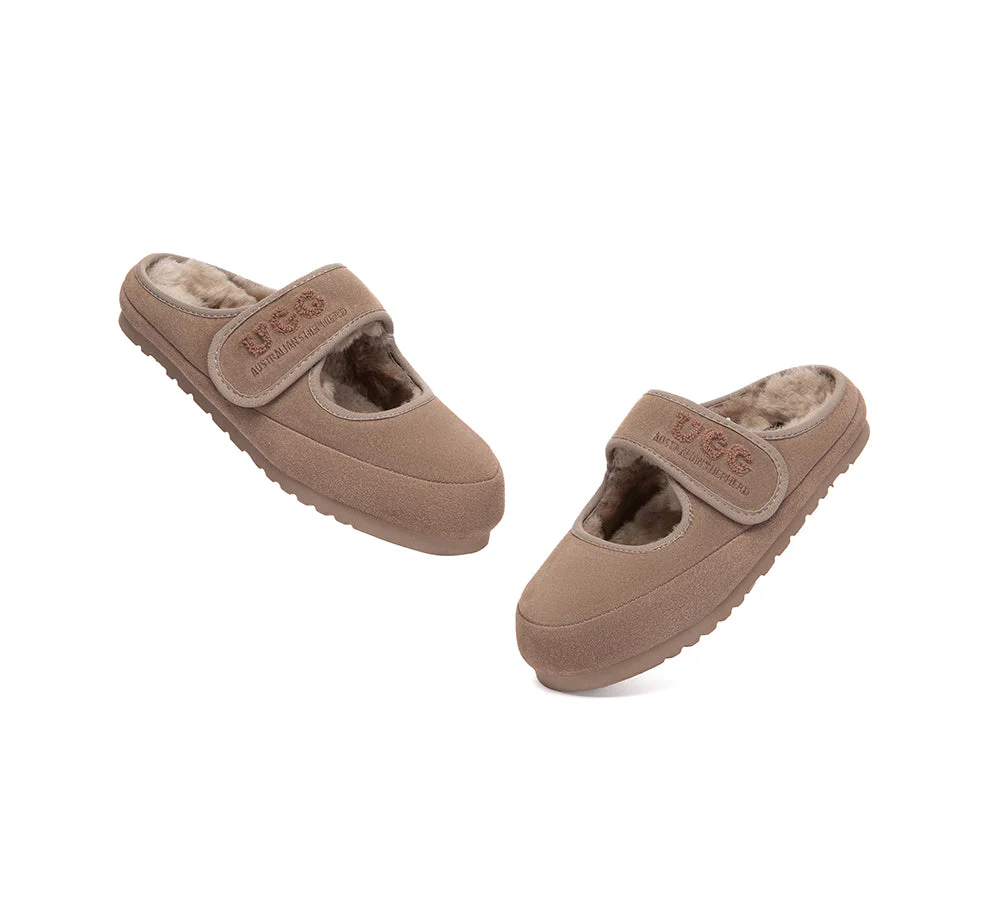 UGG Slippers Sheepskin Wool Adjustable Strap Mary Jane Velly - Image 18