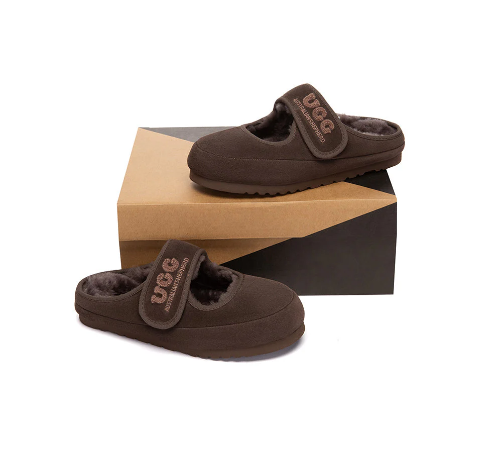 UGG Slippers Sheepskin Wool Adjustable Strap Mary Jane Velly - Image 23