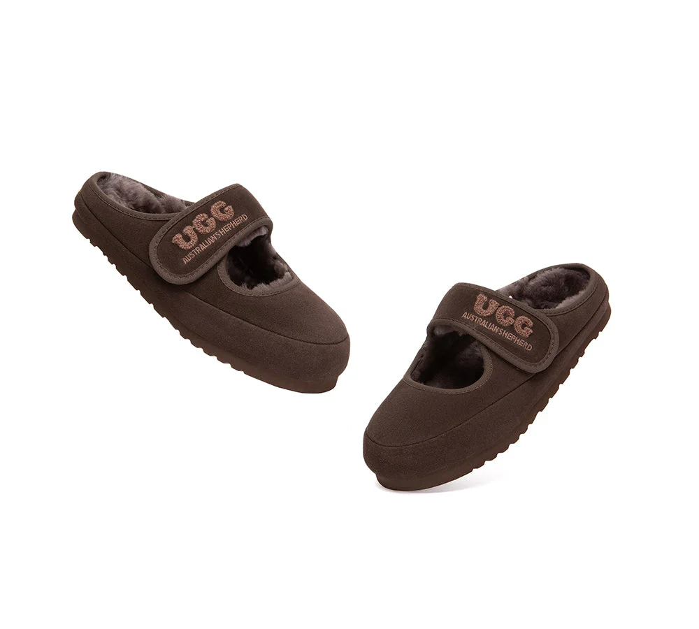 UGG Slippers Sheepskin Wool Adjustable Strap Mary Jane Velly - Image 24