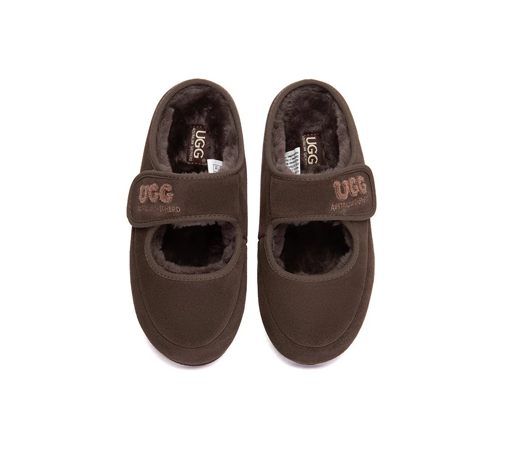 UGG Slippers Sheepskin Wool Adjustable Strap Mary Jane Velly - Image 25