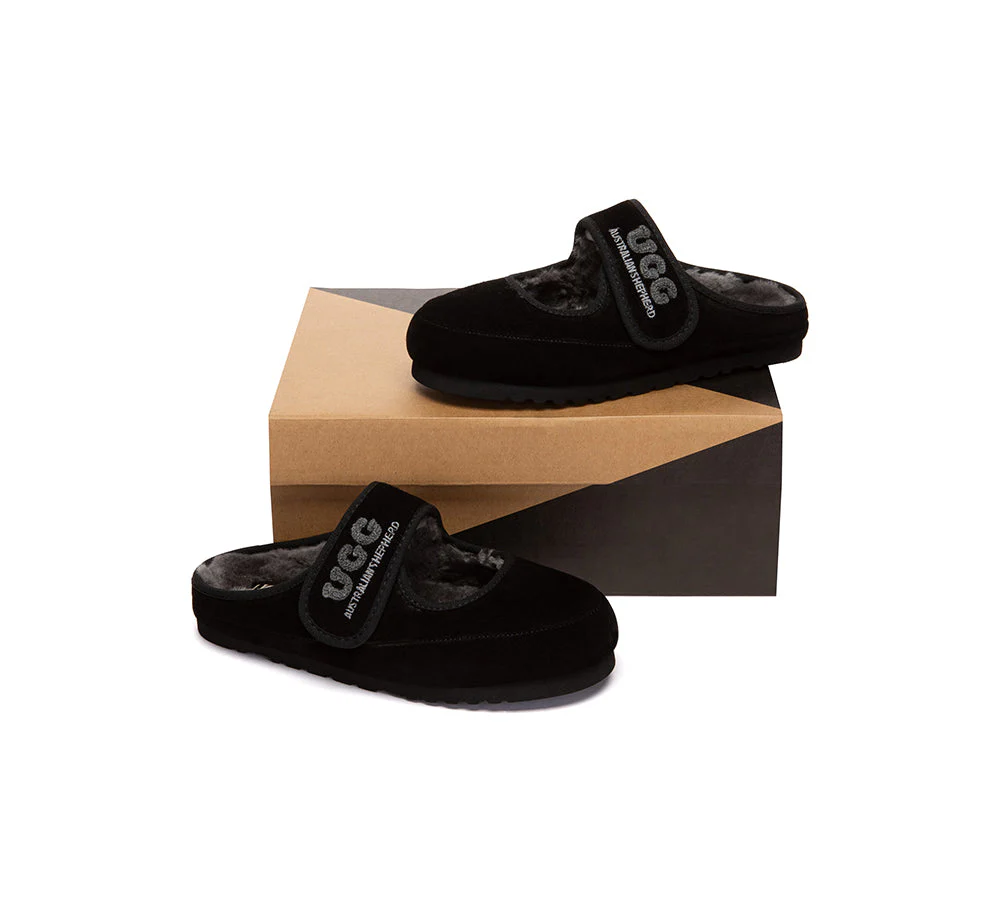 UGG Slippers Sheepskin Wool Adjustable Strap Mary Jane Velly - Image 29