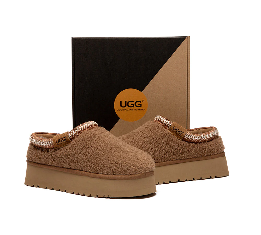 UGG Slippers Sheepskin Wool Ankle Platform Tayla - Image 3