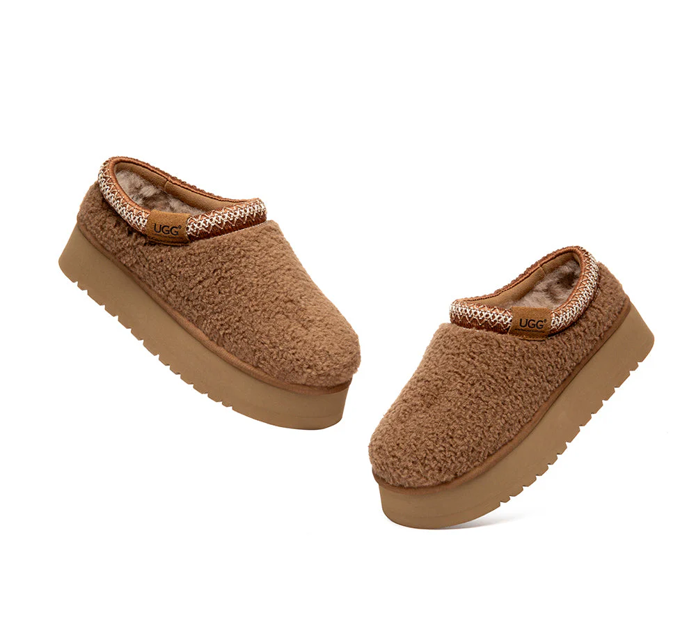 UGG Slippers Sheepskin Wool Ankle Platform Tayla - Image 4