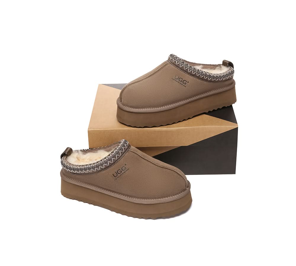 UGG Slippers Sheepskin Wool Ankle Platform Tazzy Tay - Image 23