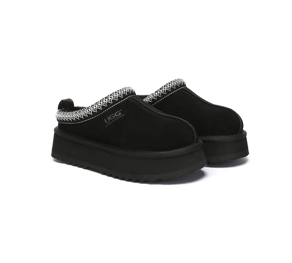 UGG Slippers Sheepskin Wool Ankle Platform Tazzy Tay - Image 27