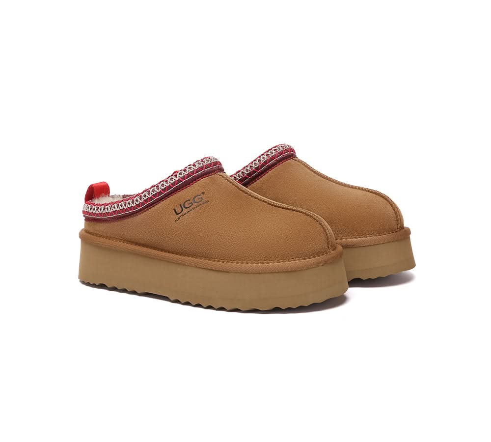 UGG Slippers Sheepskin Wool Ankle Platform Tazzy Tay - Image 3