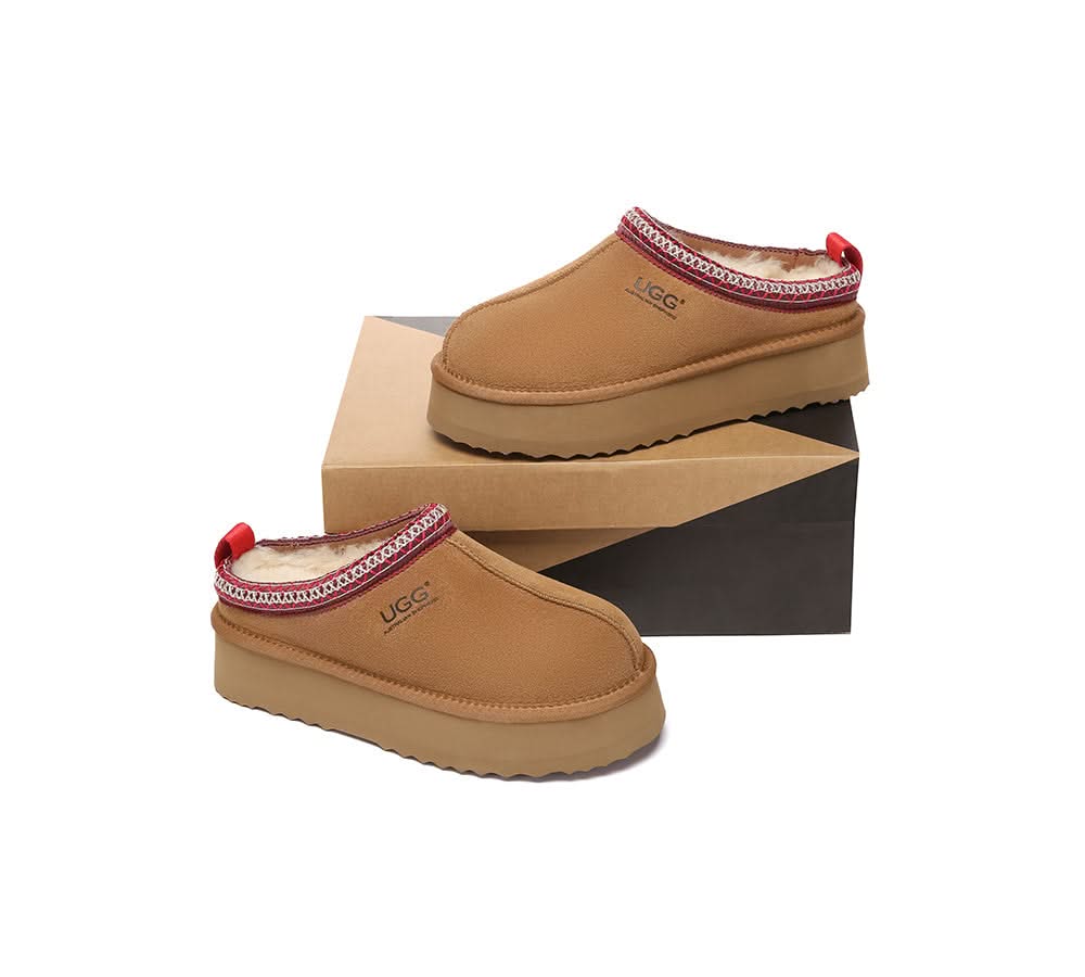 UGG Slippers Sheepskin Wool Ankle Platform Tazzy Tay - Image 5
