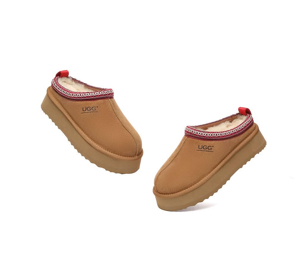 UGG Slippers Sheepskin Wool Ankle Platform Tazzy Tay - Image 6