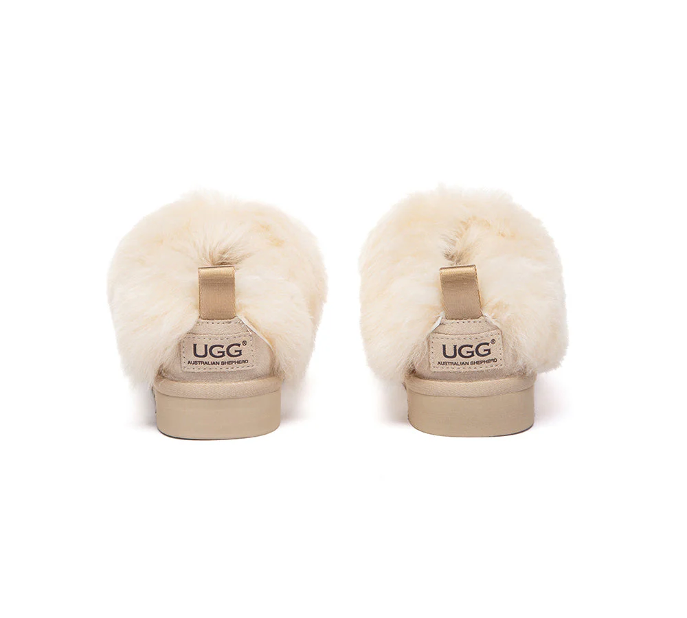 UGG Slippers Sheepskin Wool Collar Ankle Mianee - Image 6