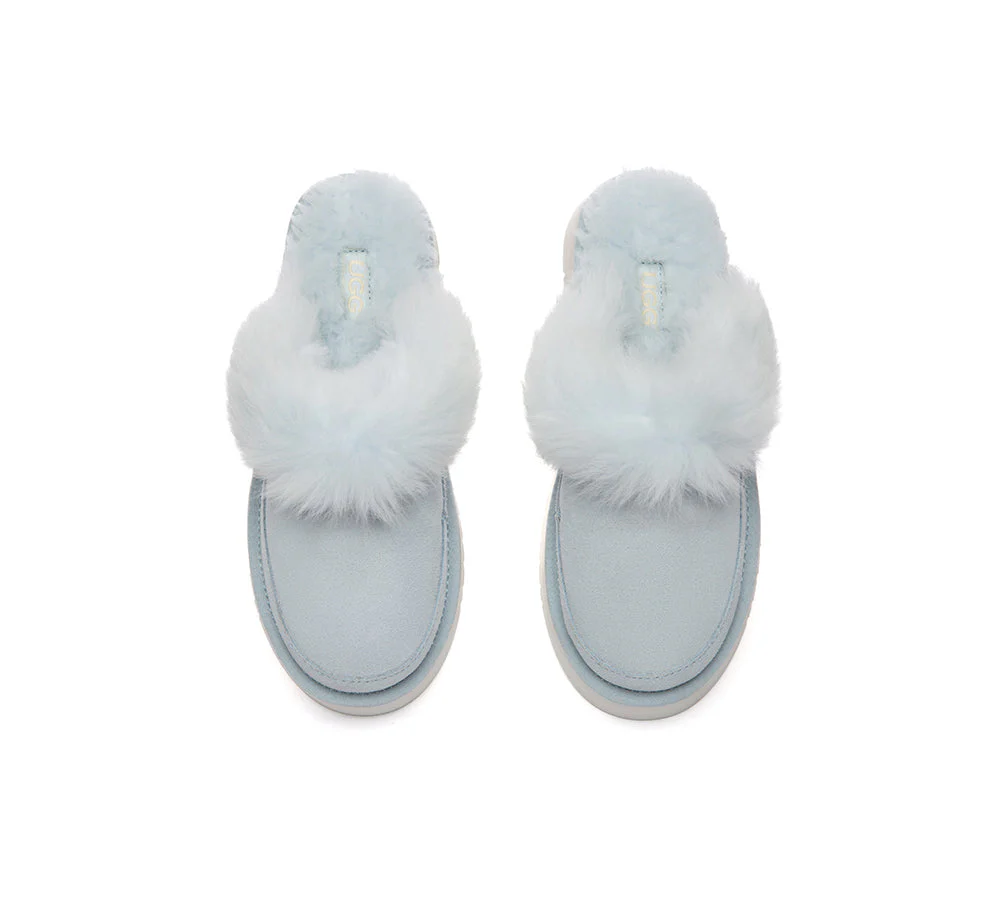 UGG Slippers Sheepskin Wool Platform Moress - Image 12