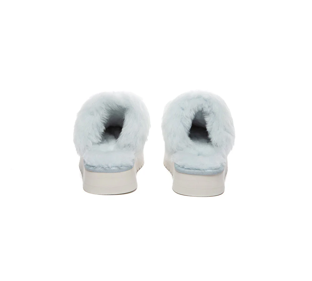 UGG Slippers Sheepskin Wool Platform Moress - Image 13