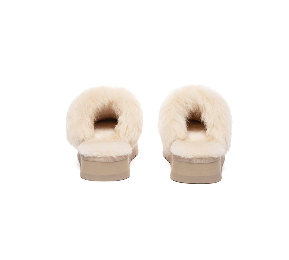 UGG Slippers Sheepskin Wool Platform Moress - Image 7