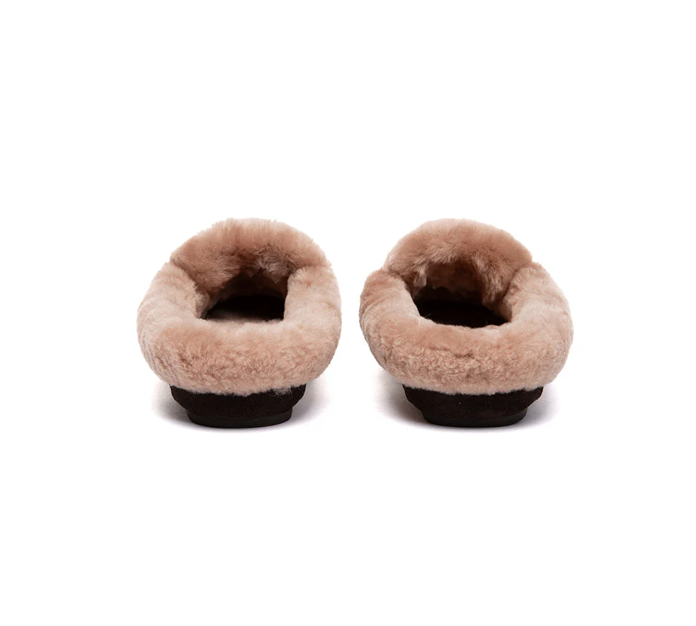 UGG Slippers Sheepskin Wool Trim Mule Noelle - Image 13