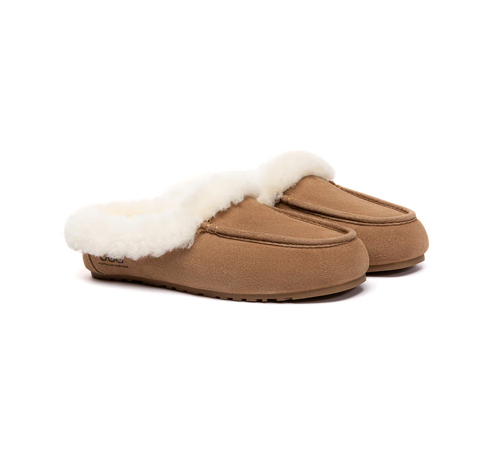 UGG Slippers Sheepskin Wool Trim Mule Noelle - Image 2