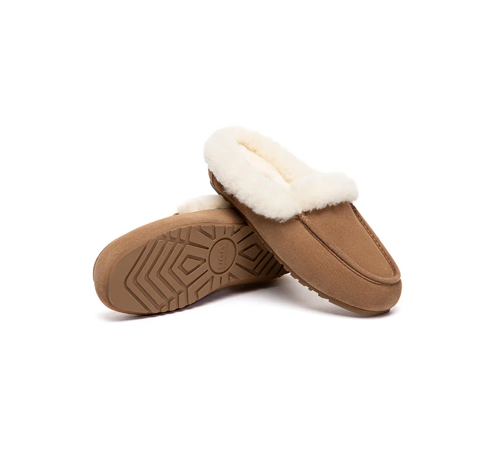 UGG Slippers Sheepskin Wool Trim Mule Noelle - Image 3