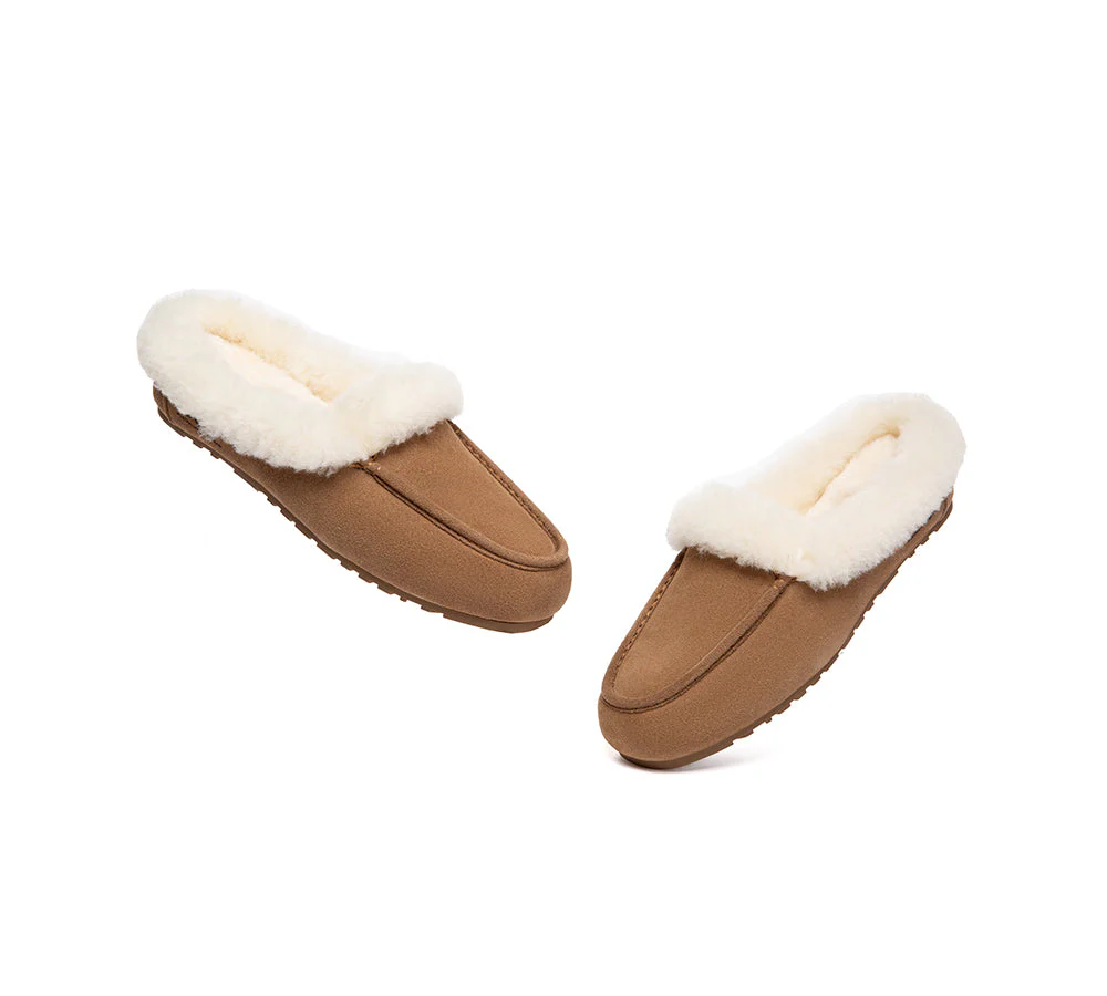 UGG Slippers Sheepskin Wool Trim Mule Noelle - Image 5