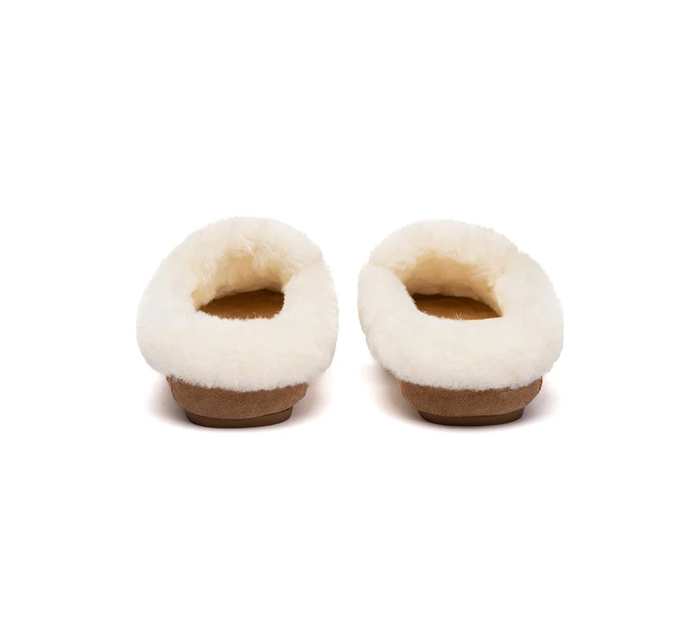 UGG Slippers Sheepskin Wool Trim Mule Noelle - Image 7