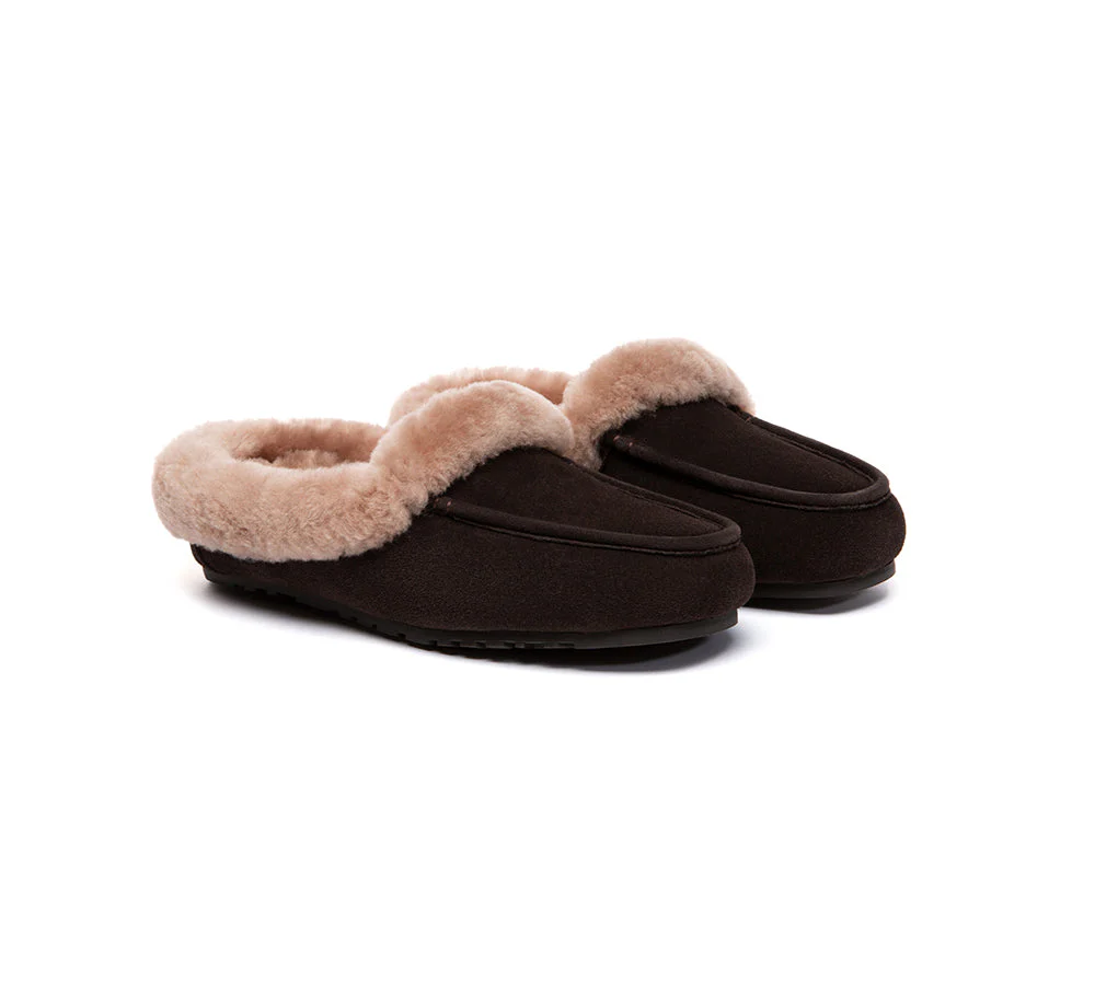 UGG Slippers Sheepskin Wool Trim Mule Noelle - Image 8