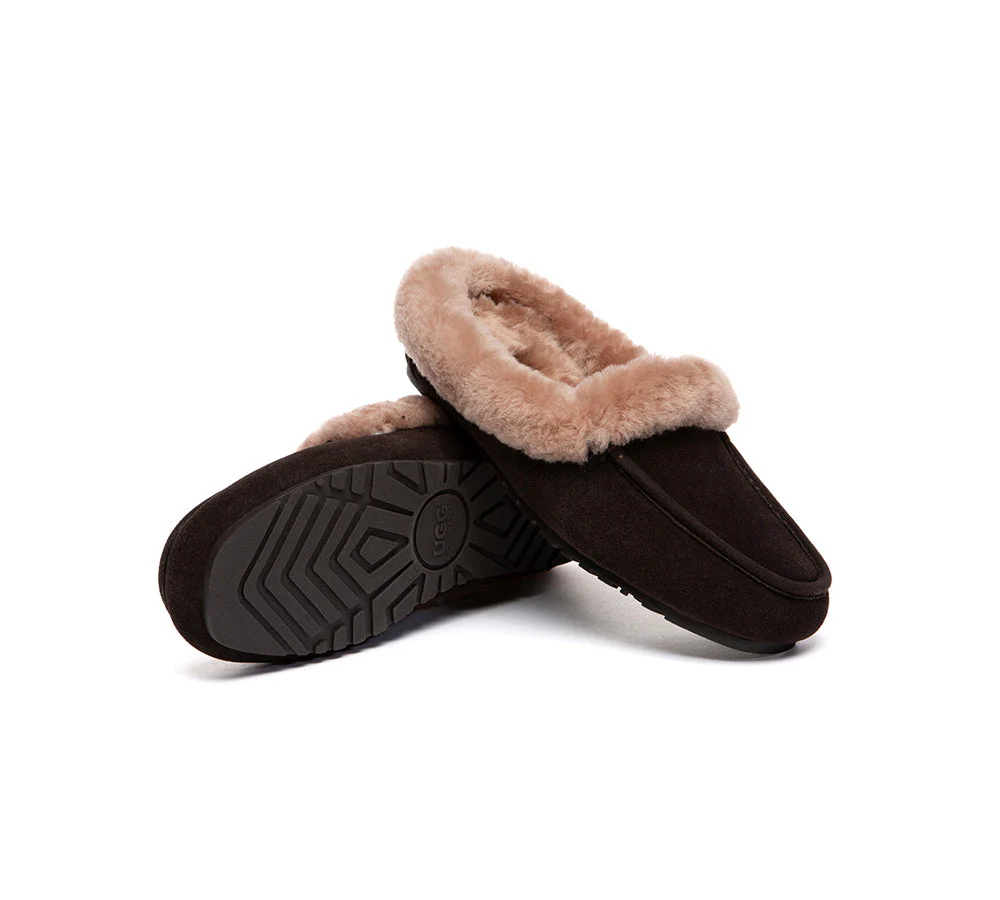 UGG Slippers Sheepskin Wool Trim Mule Noelle - Image 9