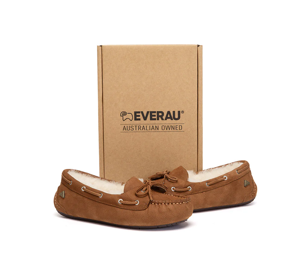 UGG Slippers Women Sheepskin Wool Bow Moccasins Pommie - Image 5