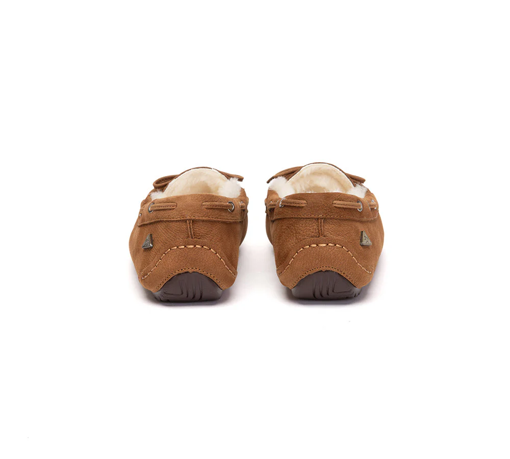 UGG Slippers Women Sheepskin Wool Bow Moccasins Pommie - Image 8