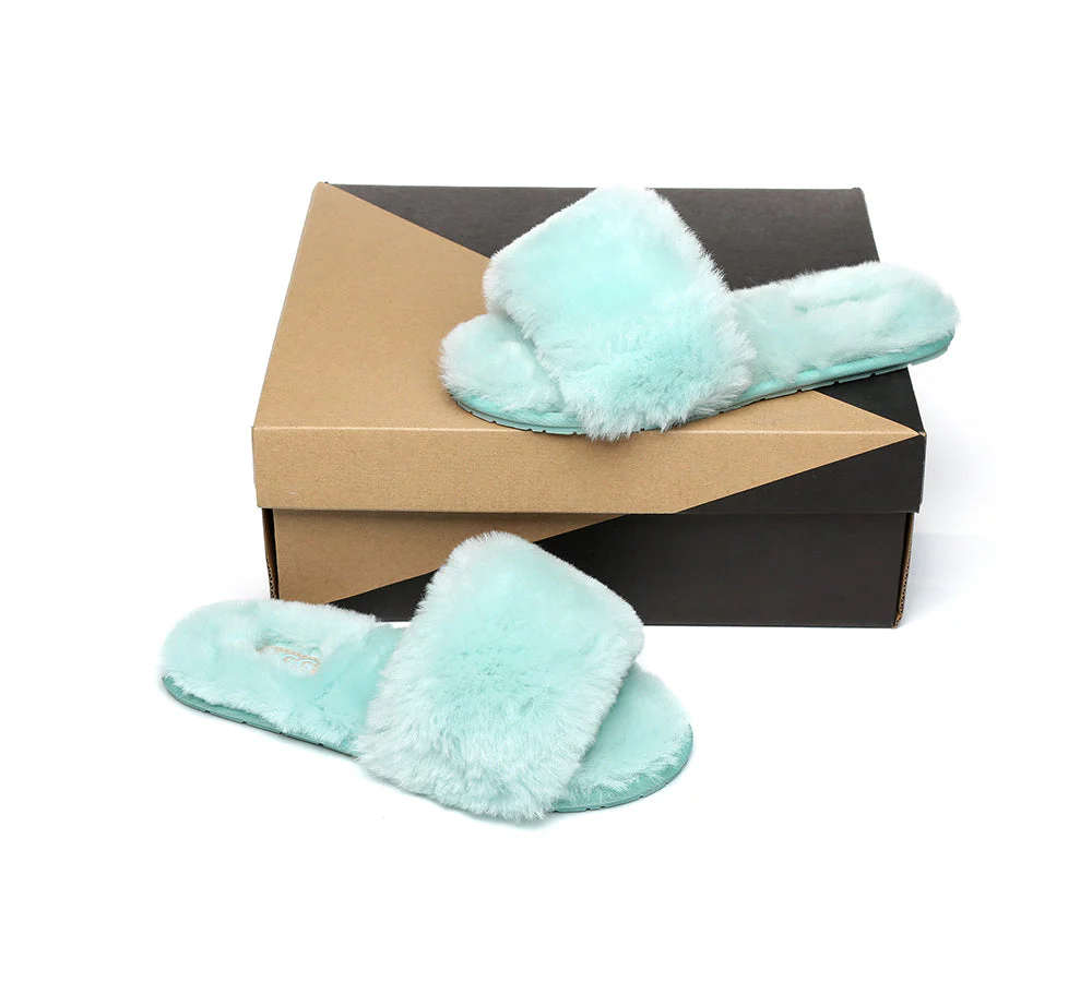 UGG Slippers Women Sheepskin Wool Fluffy Slides Nala - Image 10