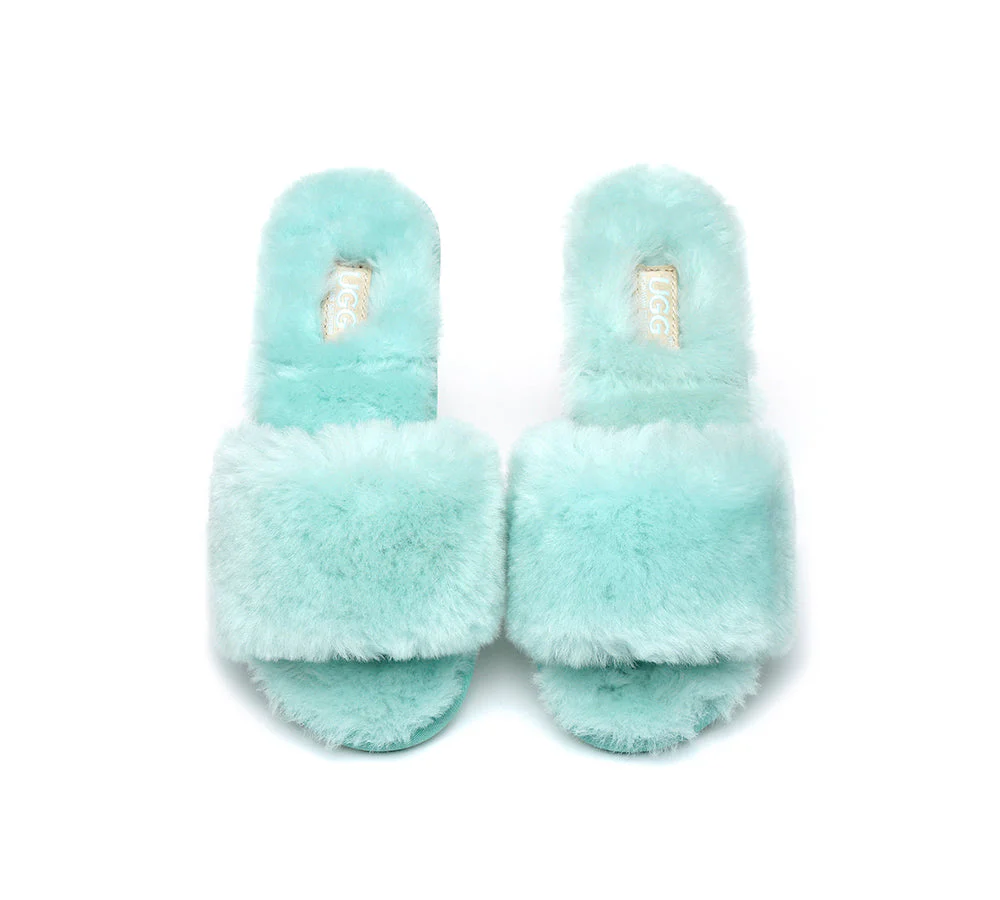 UGG Slippers Women Sheepskin Wool Fluffy Slides Nala - Image 12