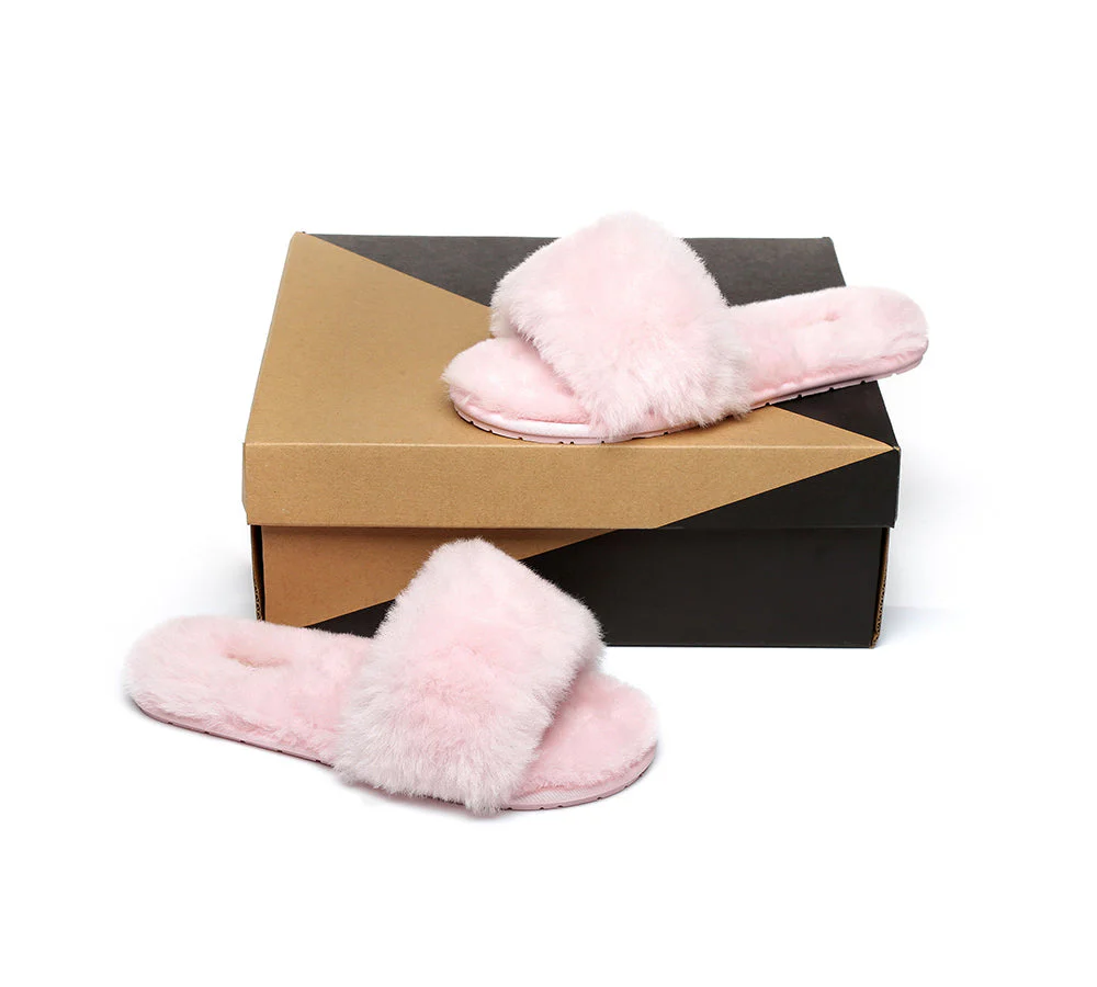 UGG Slippers Women Sheepskin Wool Fluffy Slides Nala - Image 16