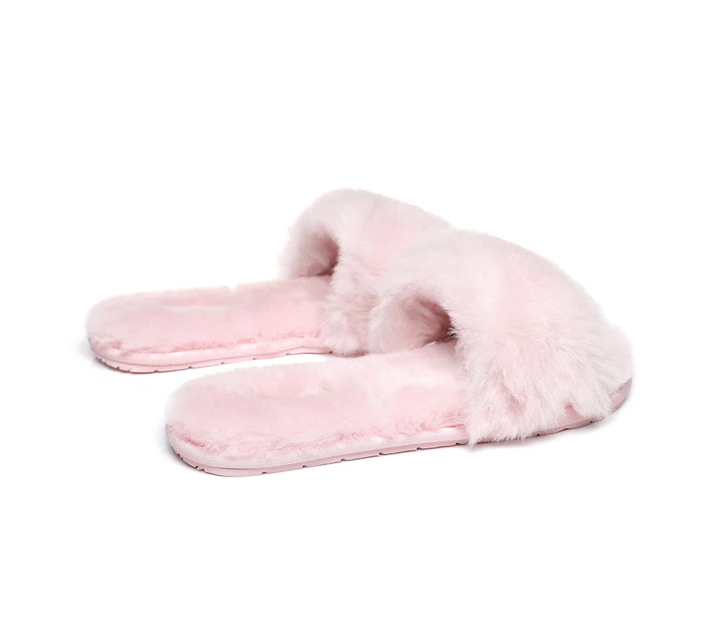 UGG Slippers Women Sheepskin Wool Fluffy Slides Nala - Image 19