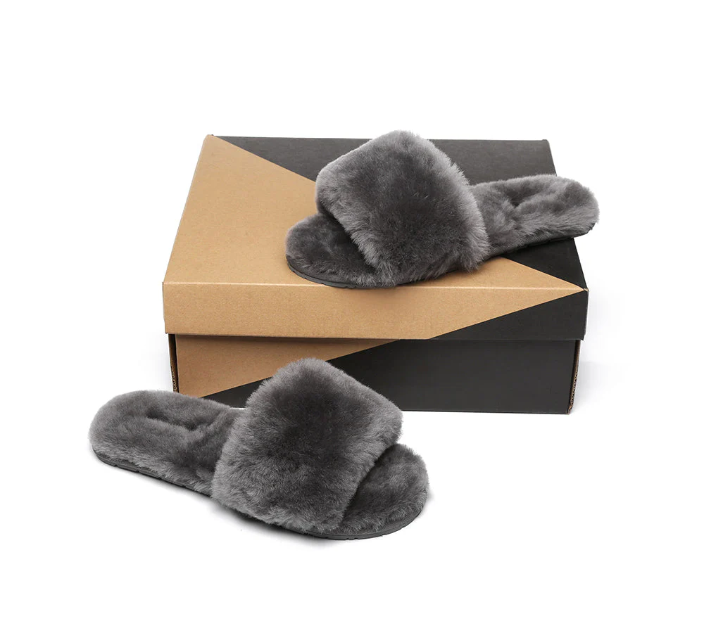 UGG Slippers Women Sheepskin Wool Fluffy Slides Nala - Image 22