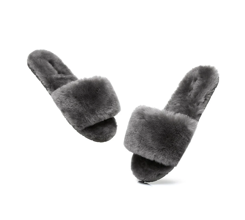 UGG Slippers Women Sheepskin Wool Fluffy Slides Nala - Image 23