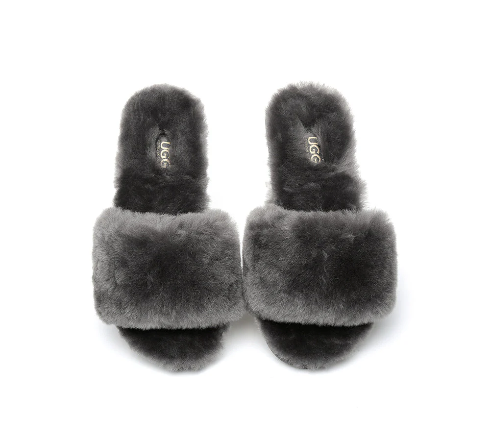 UGG Slippers Women Sheepskin Wool Fluffy Slides Nala - Image 24