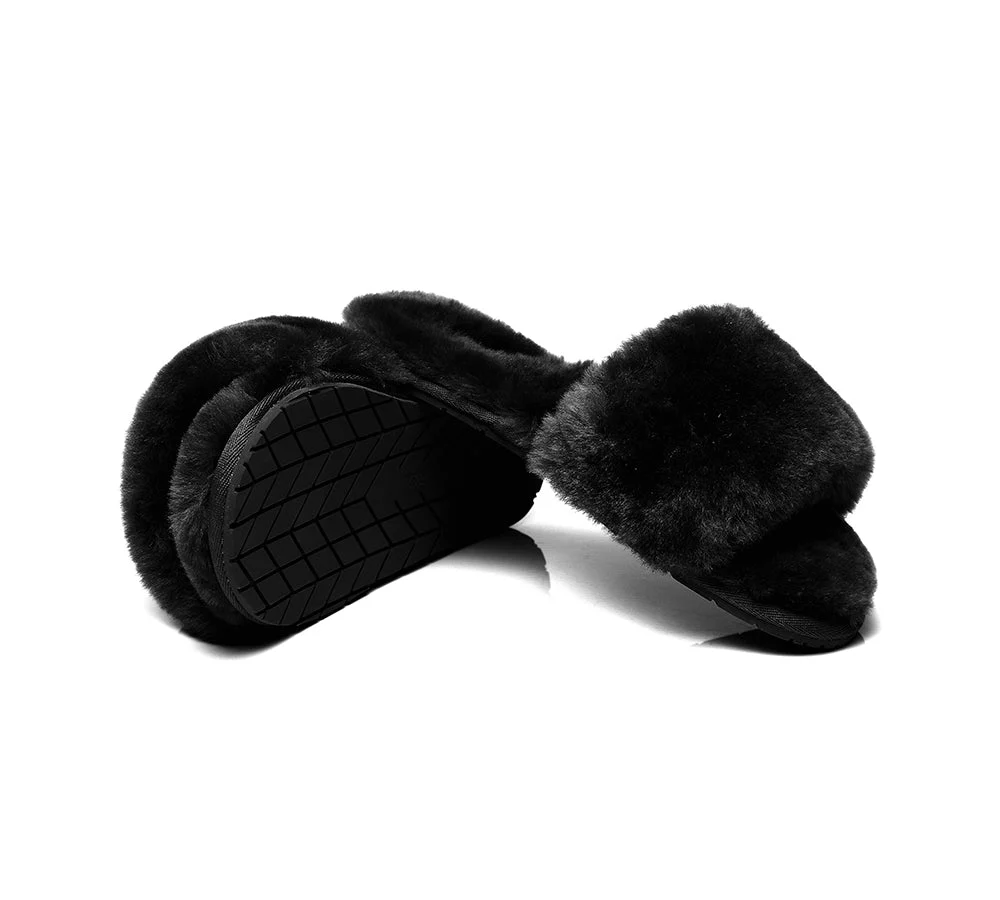 UGG Slippers Women Sheepskin Wool Fluffy Slides Nala - Image 27