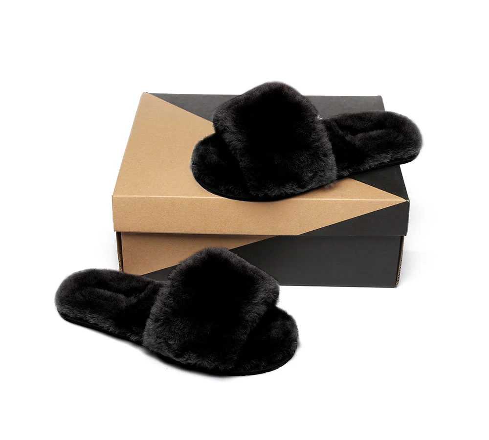 UGG Slippers Women Sheepskin Wool Fluffy Slides Nala - Image 28