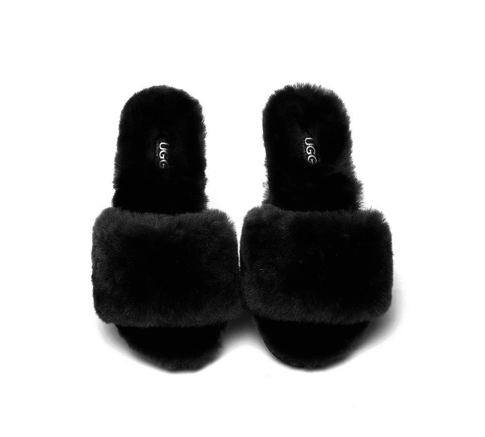 UGG Slippers Women Sheepskin Wool Fluffy Slides Nala - Image 30