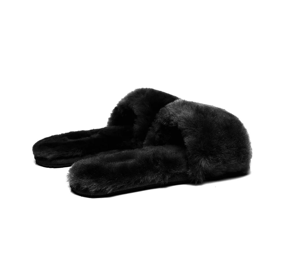 UGG Slippers Women Sheepskin Wool Fluffy Slides Nala - Image 31