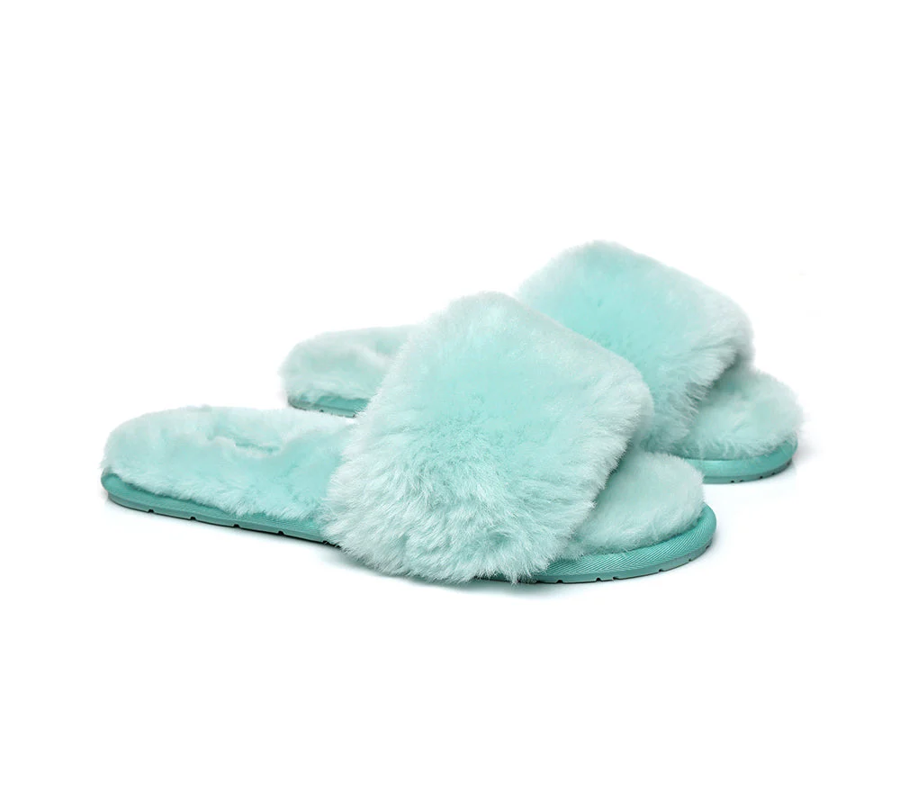 UGG Slippers Women Sheepskin Wool Fluffy Slides Nala - Image 8